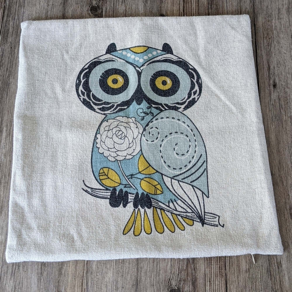 Retro Owl Pillow Cover